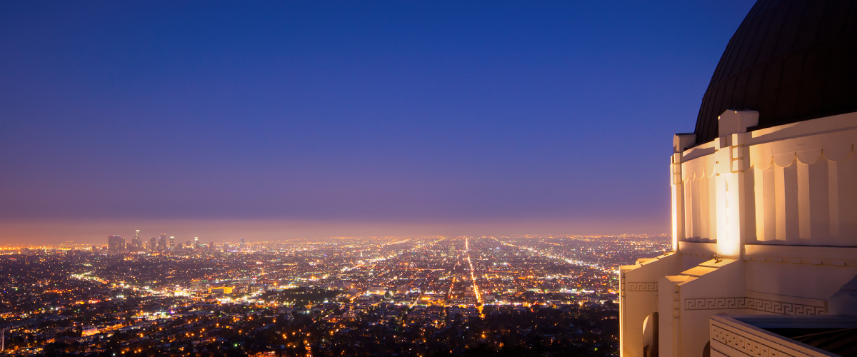 View at night from Griffith Park