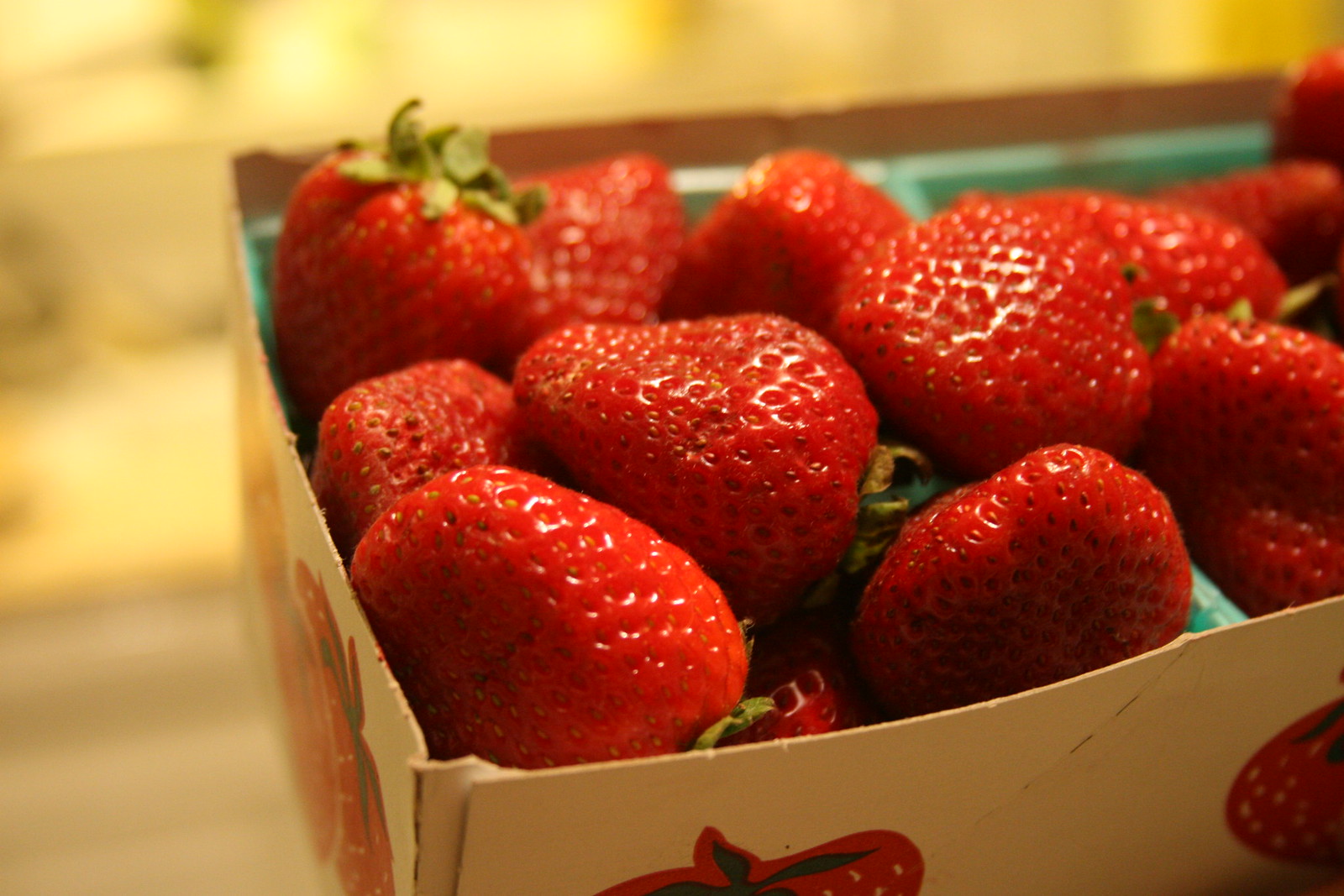 Basket of fresh strawberries