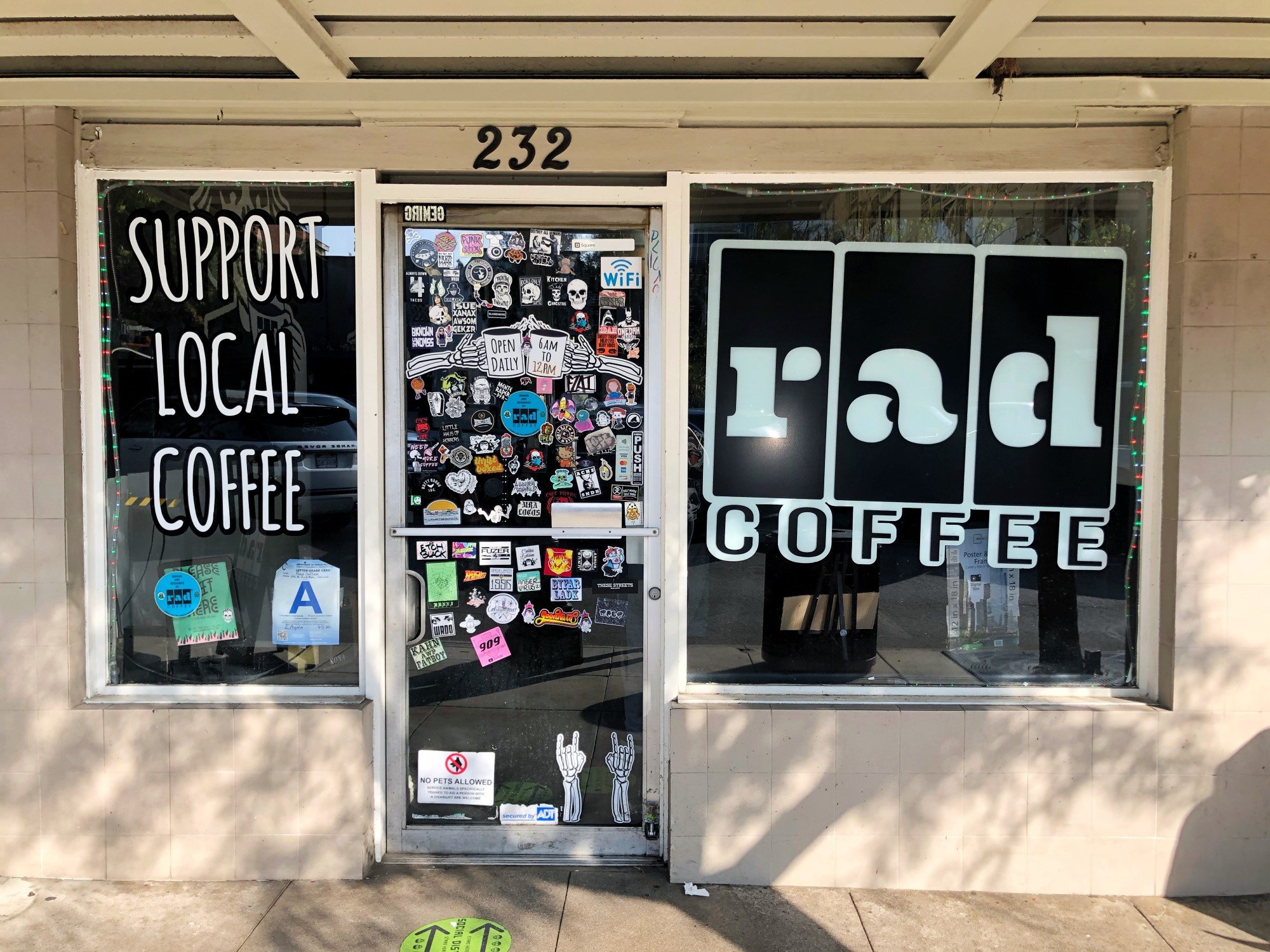 Storefront of Rad Coffee