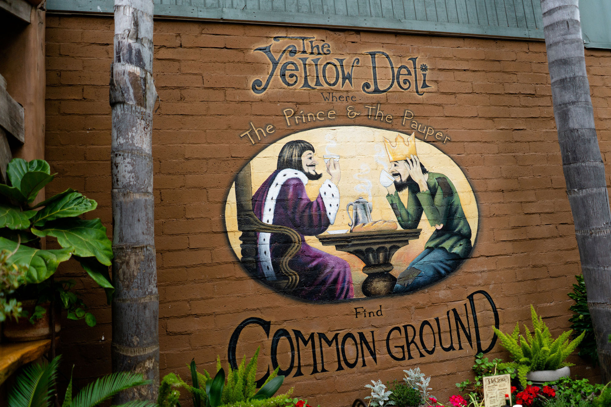 Mural for The Yellow Deli where the Prince and The Pauper find Common Ground