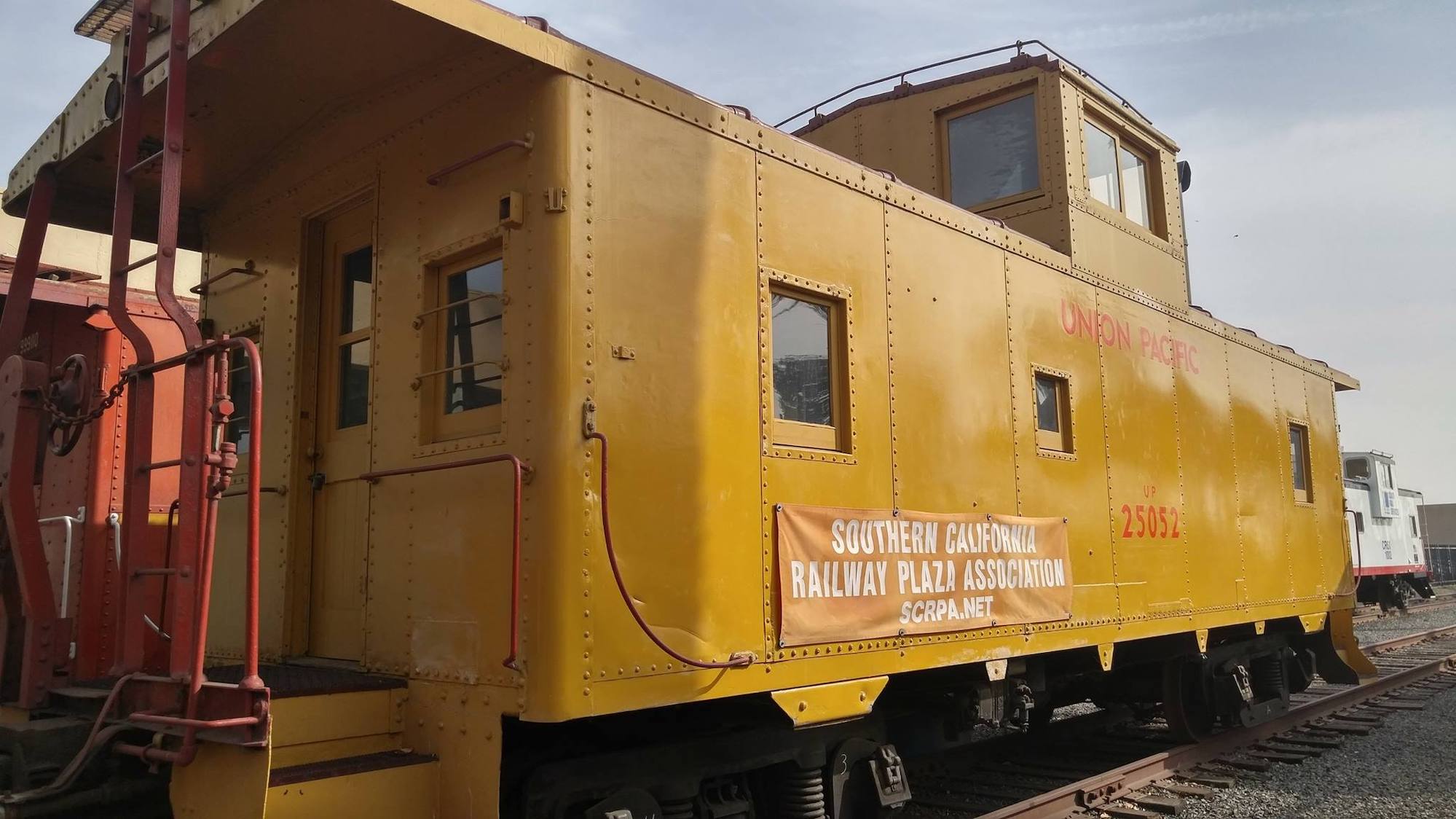 1942 Union Pacific Tall Cupola Steel Caboose at the Fullerton Train Museum