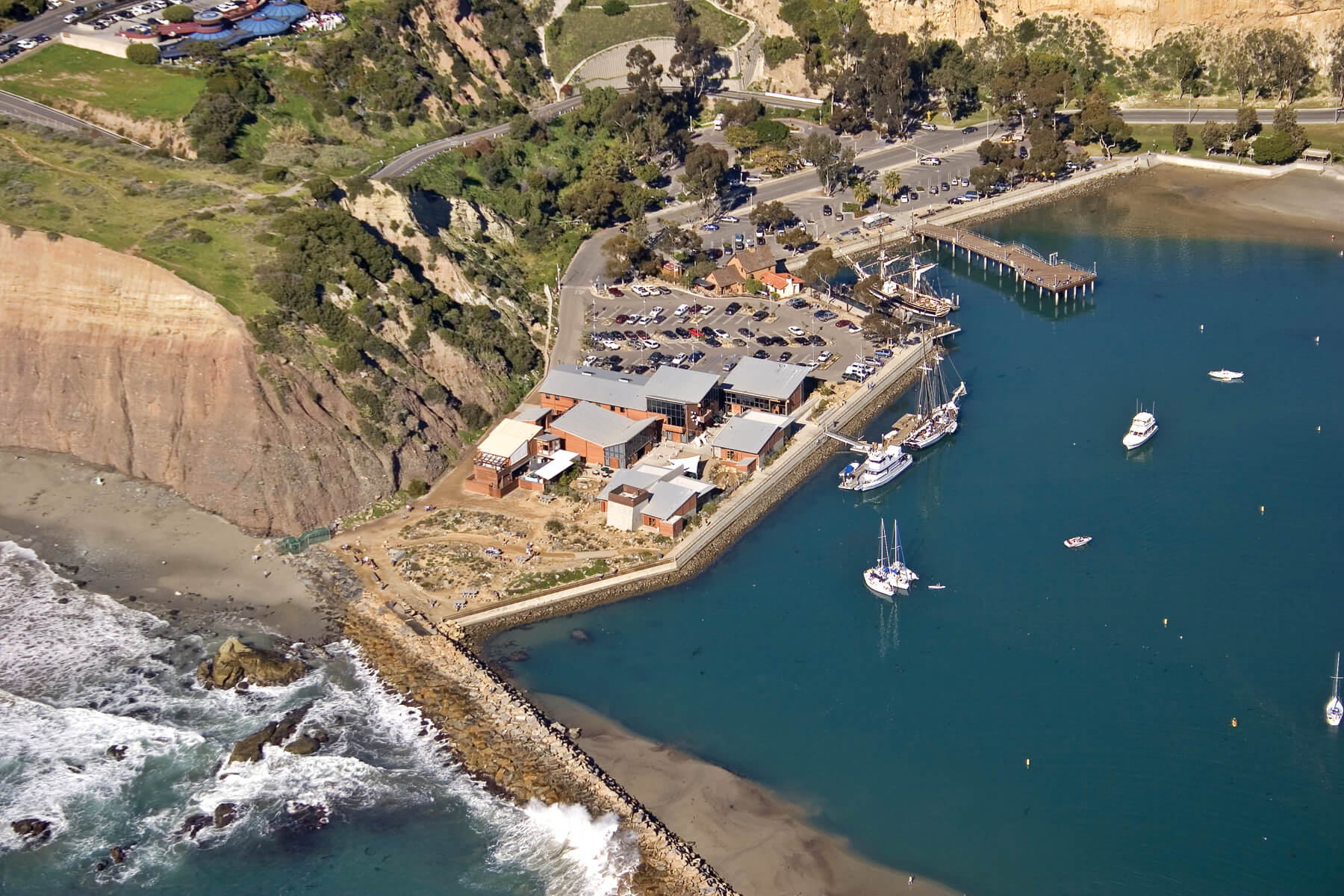 Aerial view of the Ocean Institute in Dana Point