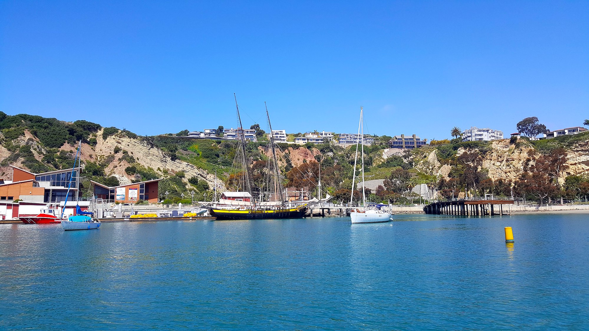 Tall ship at the Ocean Institute in Dana Point