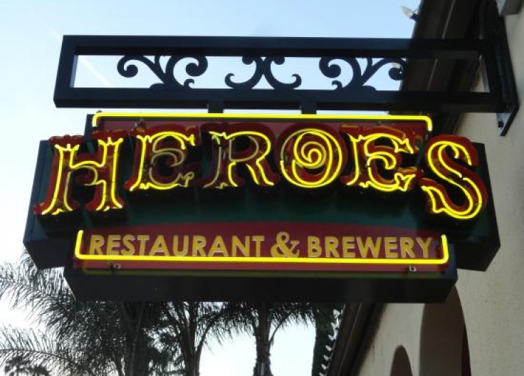 Heroes Restaurant & Brewery Sign