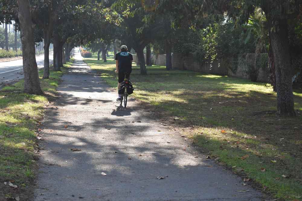 Bike rider on the Victoria Avenue Bike Path