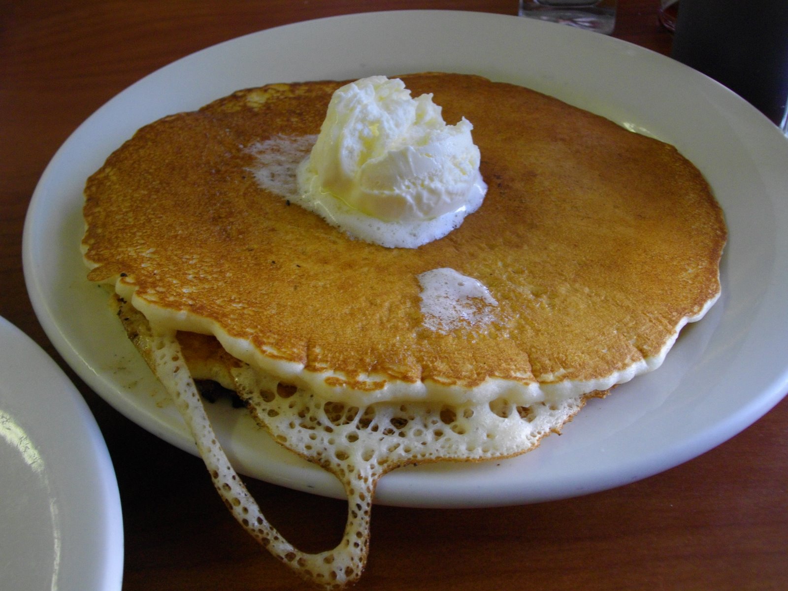 Pancakes with butter at Jerry's Coffee Shop