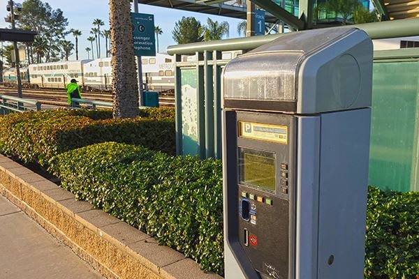 Parking Permit Machines at Metrolink Train Stations